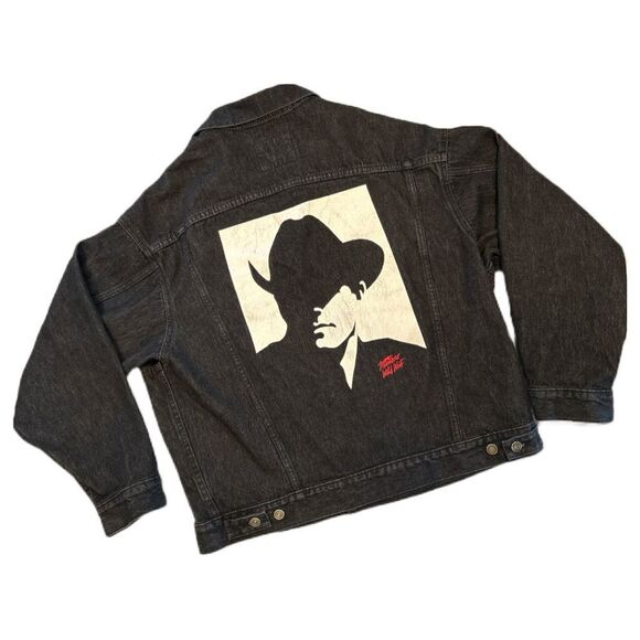 Wild West‎ VINTAGE Marlboro Man Denim Trucker Jacket - Size Large - Picture 1 of 3
